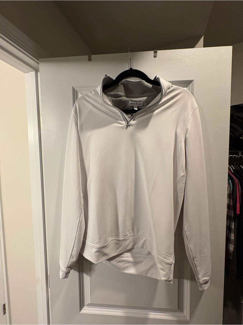 Peter Millar Crown Sport Perth Performance Quarter Zip Pullover White Men's S - Picture 6 of 6